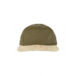 NEW LITE YEAR cotton twill moleskin 6 panel hat in army green/natural